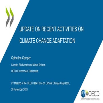 Second meeting of the OECD Task Force on Climate Change Adaptation ...