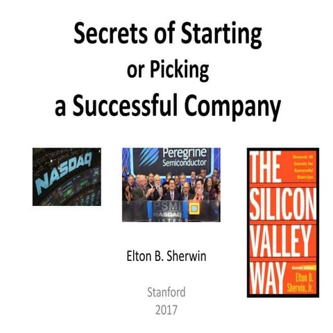 Secrets of Starting a Winning Company: annotated by Elton