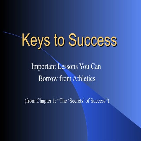 Secrets of success
