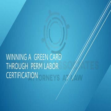 Winning a Green Card through PERM Labor Certification