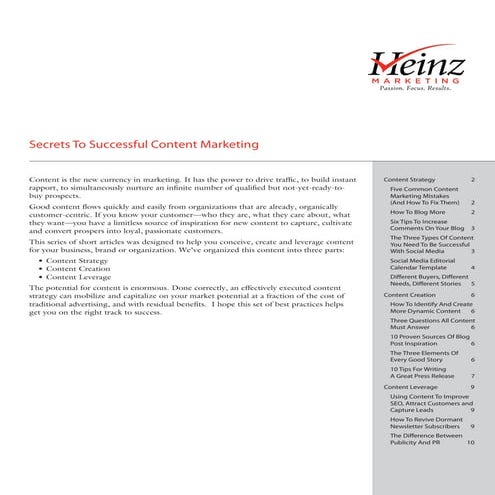 Secrets to successful content marketing