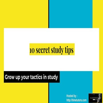 Secret tips of study by George