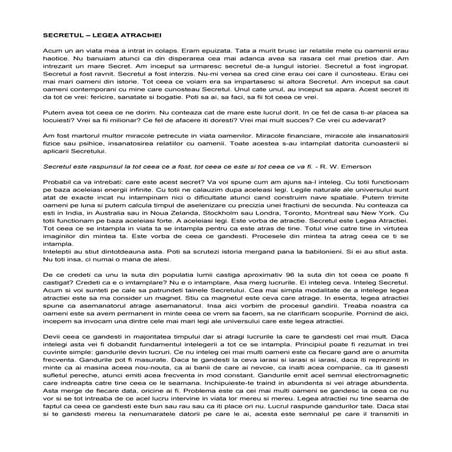 Secretul   legea atractiei