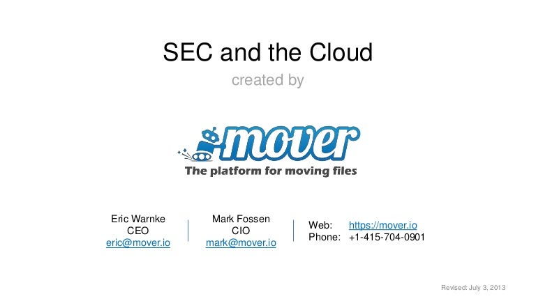 Sec Rule 17a And The Cloud By Mover Io