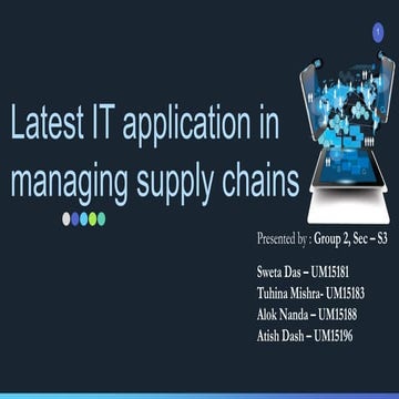 Latest IT Application in managing Supply Chains