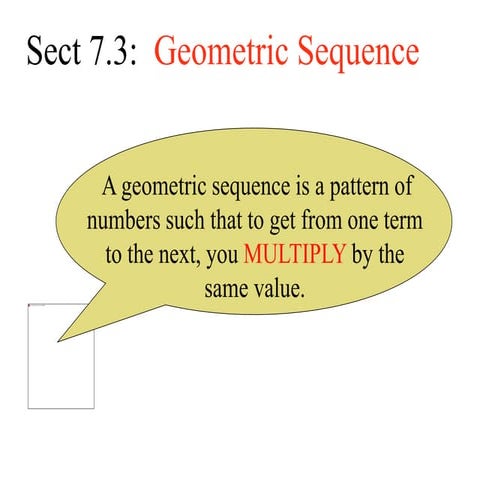 Sect Geometric sequence to download7.3.ppt