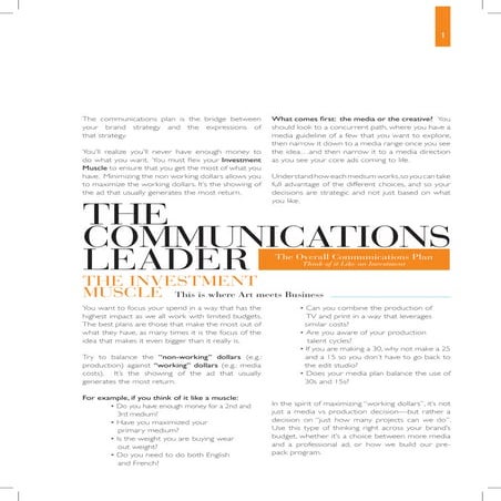 The Communications Leader