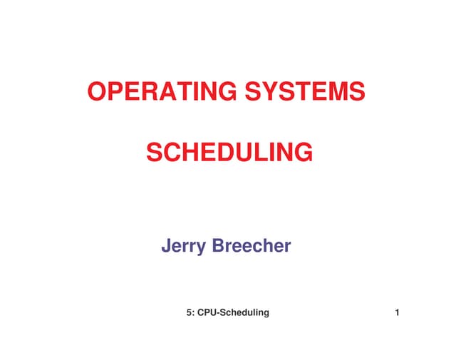 cpu scheduling by shivam singh