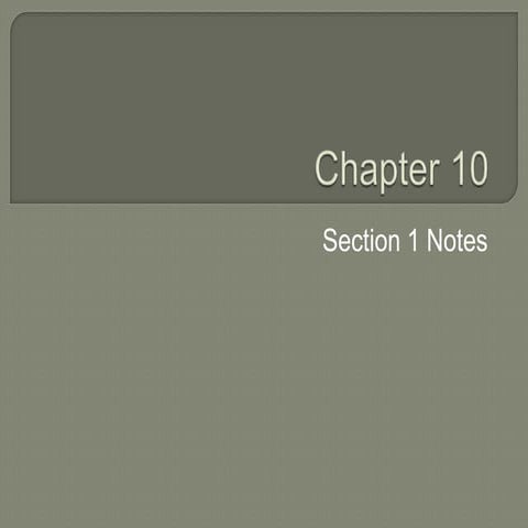 Chapter 10 Section 1