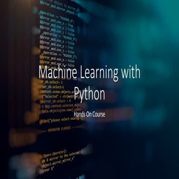 Section 1 - Introduction to Machine Learning.pptx