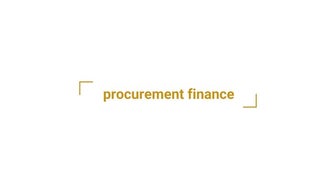 Procurement Finance