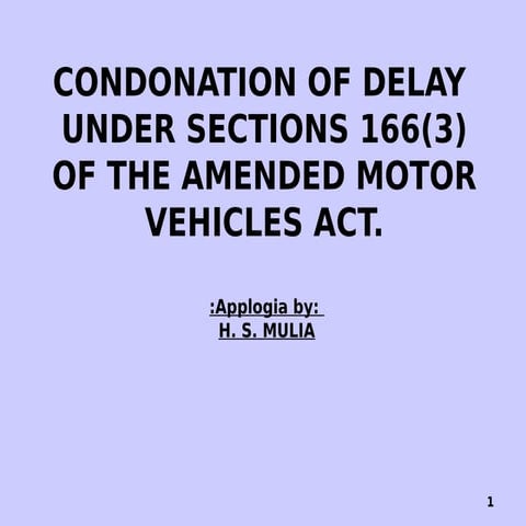 Section 166(3) of the motor vehicles (amended) 2019 act | PDF