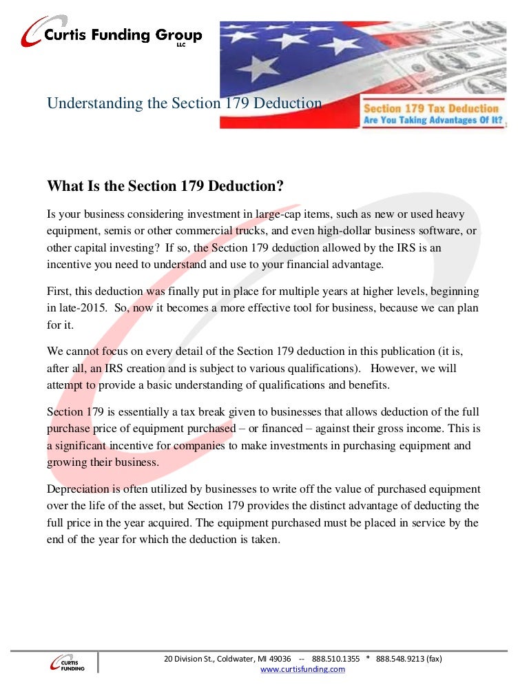 Section 179 THE BASICS 2016