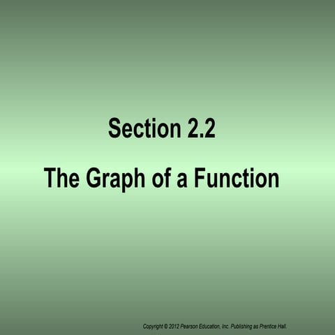 Section 2.2 the graph of a function | PPT