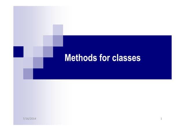 Section2 methods for classes