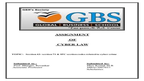 Important section  of IT Act 2000 & IPC sections related to cyber law. 