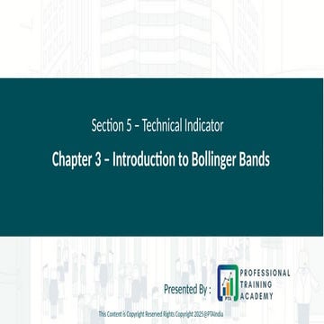 Section 5 - Chapter 3 - Introduction to Bollinger Bands