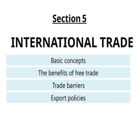 SECTION FIVE - INTERNATIONAL TRADES.pptx