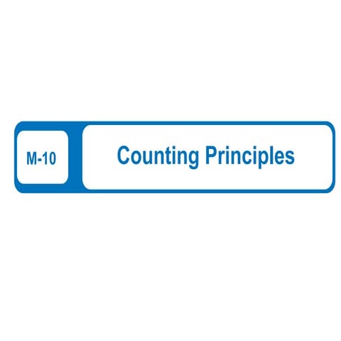 Counting Principles, Permutations and Combinations ppt