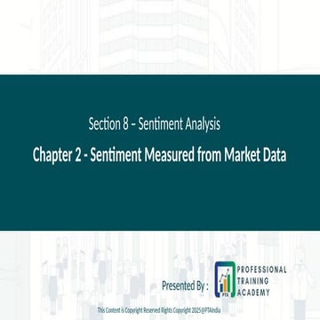 Section 8 - Chapter 2 - Sentiment Measured From Market Data