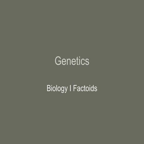 Section 9 - Genetics