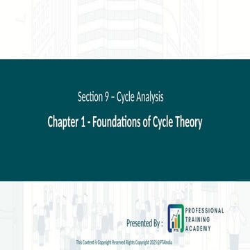 Section 9 - Chapter 1 - Foundation of Cycle Theory