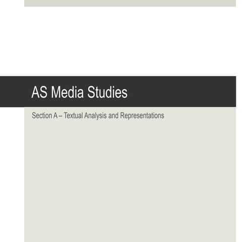 AS Media Studies - Section A - answering the question