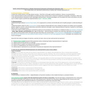 Media Representation Essay