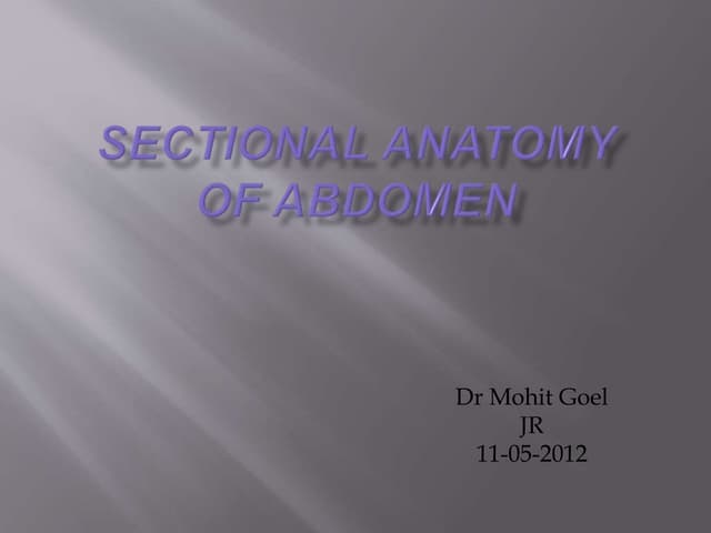 Sectional anatomy of abdomen