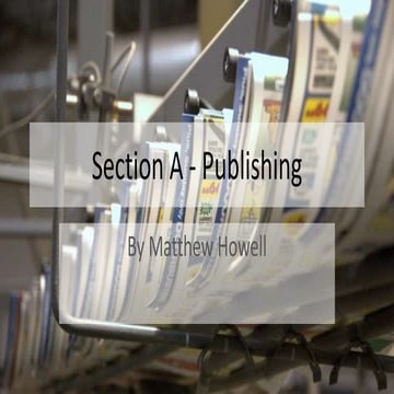 AQA GCSE Media Studies Revision - Section A (Publishing)