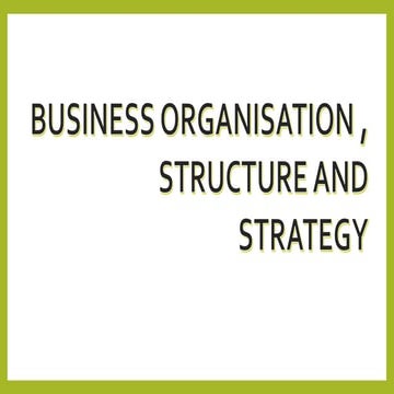 ACCA F1/CAT FAB : SECTION B (BUSINESS ORGANISATION, STRUCTURE & STRATEGY)