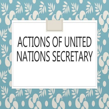 Section b secretary general united nations