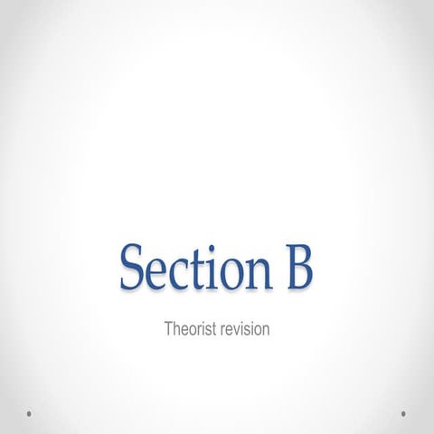 Section b theorist revision