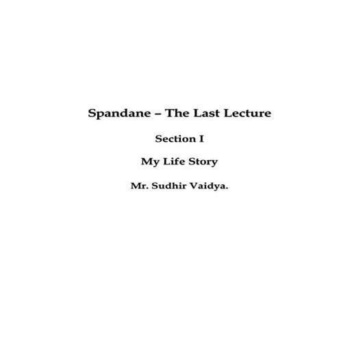 Section i   my life story