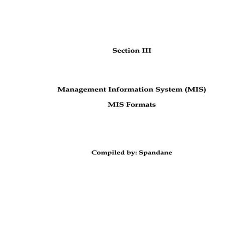 Section iii   mis - formats