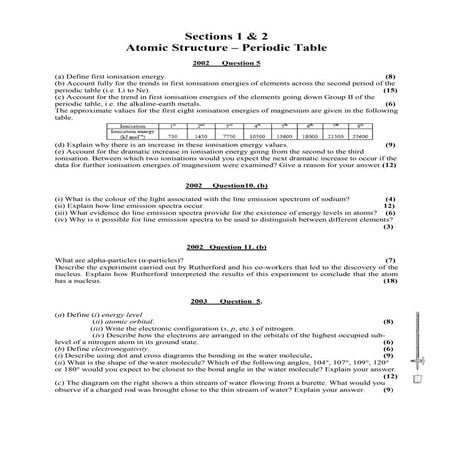 Sections 1 an 2 exam questions
