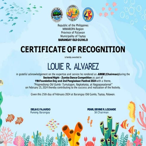 Sectoral-Night.sample festival certificates.pptx