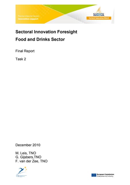 Sectoral innovation foresight