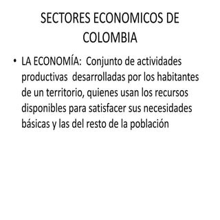 Sectores economicos 