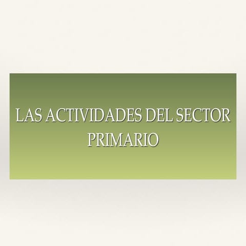 Sector Primario