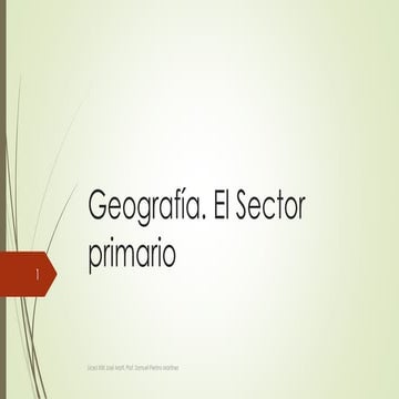 El Sector Primario en España.