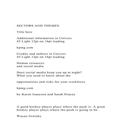 SECTORS AND THEMESTitle hereAdditional information in .docx