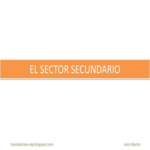 Sector secundario 3º eso