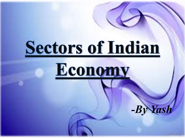 Sectors of indian economy