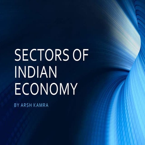 Sectors of indian economy