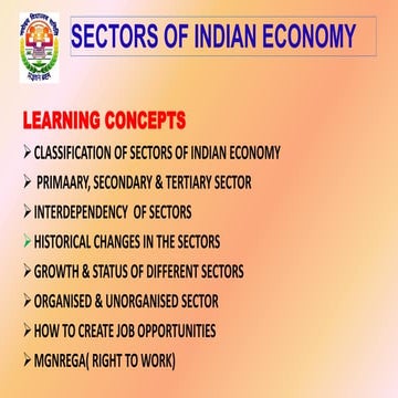 Sectors of indian economy