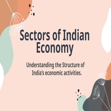 Sectors of Indian Economy Social science grade 10