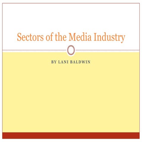 Sectors of the media industry
