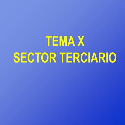 Sector terciario