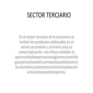 Sector terciario